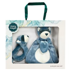 mary meyer 蜜兒 忍者臻藏禮盒, 安撫巾/手搖鈴禮盒, 柔軟布料親膚舒適, 忍者, 1盒