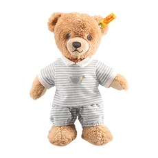 Steiff 德國金耳釦泰迪熊 嬰幼兒玩偶, Sleep Well Bear gray 小熊, 1個, 25cm