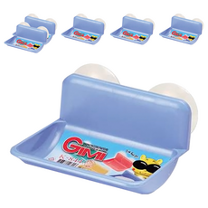 GIMI 吉米 日新小吸盤 帶2個吸盤的小收納盤，材質PS, 顏色隨機, 1組