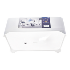 FREIZ 和平 收納櫃芙勞特洗臉盆排水籃 RG-0439 ABS樹脂 矽膠排水帽 聚丙烯排水管嘴, 白色, 1個