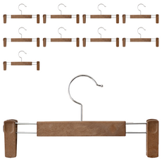 Clean Life 高級夾子型褲掛, 棕色, 10個