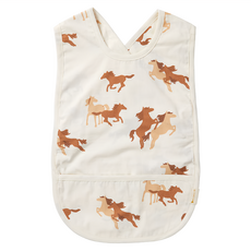 FABELAB 背扣式防水圍兜, 100%棉(有機棉) 壓克力防水加工, 小馬兒, 1件