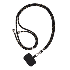 斜背式手機掛繩 Set 3條, 160cm長度, 自由調節長度, 黑間金