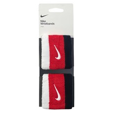 NIKE 耐吉 SWOOSH 腕帶, 1雙, 黑色 + 白色 + 紅色