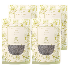 GreenMarket 菓青市集 輕纖奇亞籽 500g/包 高纖 Omega-3 促進腸道蠕動, 4包