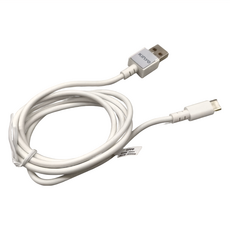 Kinyo USB-A-Type-C 溫度斷電保護充電傳輸線, 1.2m, 白色, 1條