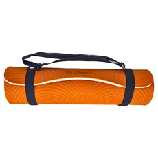 QMAT 加大體位線(雙色)瑜珈墊, 橘/灰色, 190 x 66cm x 12mm, 1個