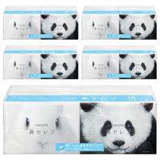 nepia 王子 鼻貴族袖珍包面紙, 三重成分配方, 高吸水性, 強韌密實, 療癒包裝設計, 5袋, 16包