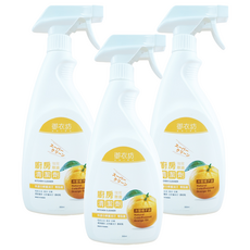 AKIRA 御衣坊 強效除油清潔劑, 植萃潔淨, 清爽零黏膩, 深層清潔不傷材質及表面, 500ml, 3瓶