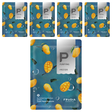 FRUDIA 鮮榨果汁肌 柔嫩保濕面膜 芒果, 1入, 5片