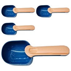 寵物夢工廠 撞色飼料鏟 20 x 8cm 柄寬3cm, 深藍色, 4個