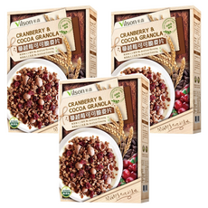 Vilson 米森 蔓越莓可可脆麥片, 350g, 3盒