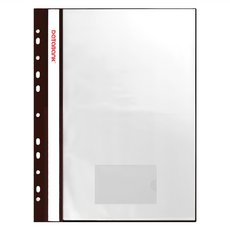 DaTaBanK 三田文具 11孔輕便軟質資料簿 附名片袋 A4 30頁 FX-11-10N-49, 黑色, 6本