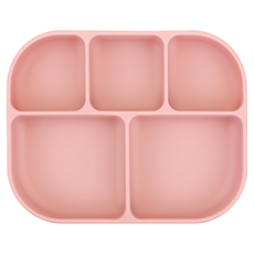 Dailylike Bonbon 幼兒矽膠吸盤餐盤, 餐盤, 01 草莓紅, 1個