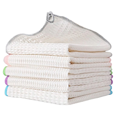 AHOYE 大加加厚木纖維 混合顏色 5條1組 30x30cm 超強吸水 廚房清潔抹布, 1組, 30 x 30 x 0.2cm