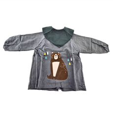 LEMONKID 檸檬寶寶 秋冬款罩衣 LK051203 小熊 L 尺寸 聚酯纖維, 灰色