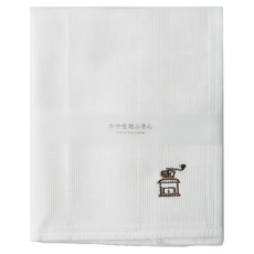 HARADA ORIMONO 原田織物 KAYA 純白刺繡蚊帳布廚房擦拭巾 紗布抹布 天然纖維 日本產, 30 x 30cm, 1條