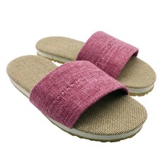 台灣犀利趴 和風系列 棉麻室內拖鞋, 台灣製, S(24.5cm), 爵色 粉色, 1雙