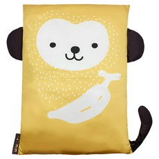 GGUMBI DreamB 抱枕 香蕉猴子圖案 吸濕透氣 可調整棉花量, 猴子, 44 x 55cm, 1個