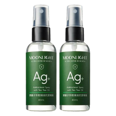 MOONLIGHT 莯光 Ag+銀離子茶樹精油抗菌噴霧 2瓶 80ml