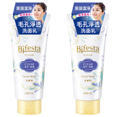 Bifesta 碧菲絲特 毛孔淨透洗面乳, 添加玻尿酸 持久保濕, 120g, 2條
