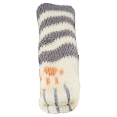 貓掌桌椅腳套20件組, 雙層加厚,適用桌腳直徑2-5cm, 耐磨降噪設計, 3.5 x 10cm, 灰色條紋, 1組