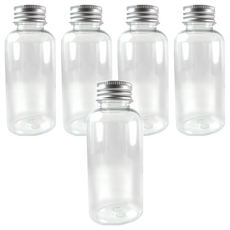 台灣 COSMOS 鋁蓋瓶, 透明, 5個