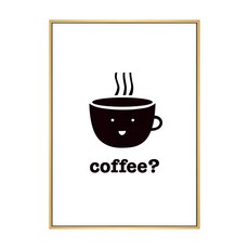 Coffee 畫 木色 1入 PS環保樹脂框+油畫布+松木內框, 30 x 40cm