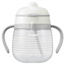 Combi 康貝 LakuMug 樂可杯, 4個月起用, 日本製, 獨家PUSH吸嘴, 簡單生活, 240ml, 1個