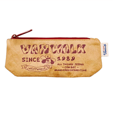 Vanwalk 出走 美式復古仿舊鉛筆袋 K406, 焦糖棕, 1個