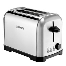 CHIMEI 奇美家電 不鏽鋼厚片烤麵包機 EV-02S0AK, 日本製美型機身, 6段火力控制, 2.2cm內槽, 解凍/再加熱/停止模式