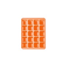 tgm 馬卡龍 白金矽膠副食品冷凍儲存分裝盒 可按使用量調節, 200ml, 橘色, 1個