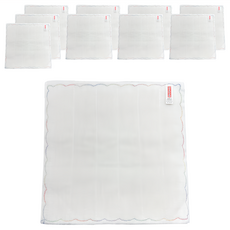 CHENCO 8層木質纖維洗碗布/抹布 吸水力強 柔軟舒適 廚房清潔好幫手, 大(30×30cm), 10條