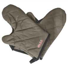 TRIARROW 三箭牌 耐熱手套250°C (13")，耐熱棉質帆布，2入（1雙），虎口防燙強化, 卡其色