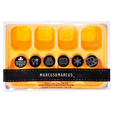 MARCUS&MARCUS 矽膠副食品分裝保存盒 - 8格 不含塑化劑 不含雙酚A 不含PVC 耐熱溫度:-20°C~220°C, 30ml, 黃色, 1個