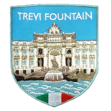 A-ONE 匯旺 義大利 許願池 地標造型刺繡 NO.273, 7.5 X 6 CM 聚酯纖維, 彩色, 1個