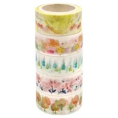 和紙膠帶 春祈 5入 15mm x 5m, 春炘, 1組