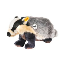 Steiff 德國金耳釦泰迪熊 DIGGY Badger 黃標玩偶 柔軟舒適 陪伴孩子成長, 32cm, 1個