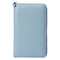 Sayaka 紗彌佳 頭層牛皮 RFID磁氣防盜刷 8卡8鈔票 夾層大容量風琴長夾/存摺簿本