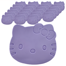 Hello Kitty 凱蒂貓 造型洗臉海棉 9x8cm, 粉紫色, 1組