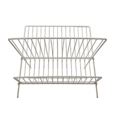 SHCJ 生活采家 可折疊X型碗盤瀝水收納架 #132001, 2層, 白色, 1個