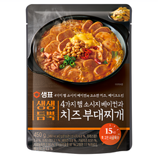 Sempio 膳府 鮮活滿滿 4種火腿香腸培根與起司部隊鍋調理包, 450g, 1包