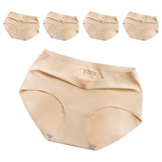 冰絲無痕內褲 夏天 Set 5件入 (XL), 膚