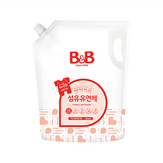 B&B 衣物柔軟精 茉莉玫瑰香 補充包, 1.8L, 1包