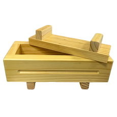 菊川本味 木壽司模具 上漆 長條 22.5 x 9.5 x 8.3cm, 天然木色, 1個