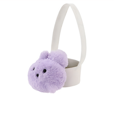 Viita 鬆軟舒壓咪兔 可隱藏收納飲料提袋/環保杯套/手機包, 紫色, 1個