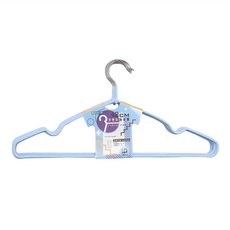 浸塑防滑衣架 40cm, 20支套裝, 一體式圓頭, 衣物不滑落, 顏色隨機, 1組