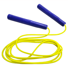 SONIC 長柄跳繩，PVC、ABS材質, 藍色 + 黃色, 1條, 2m40cm