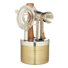 Bar Craft 量杯 + 搗棒調酒工具4件組, 304不鏽鋼材質, kcaof13, 1組