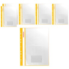 A4 20頁 11孔附名片袋 輕便軟質資料簿, 6本